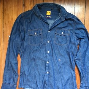Denim button up